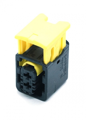 Колодка 2 конт.гнездо  HDSCS MCP 2.8 с сдвижным фиксатором 1418483-1