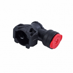 Фитинг пластик (черно-красный) разборный (Push-In) угловой ф12x1,5 АК5052